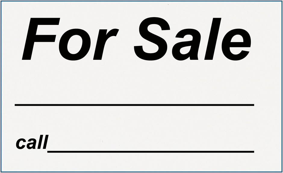 Car For Sale Sign Template Word
