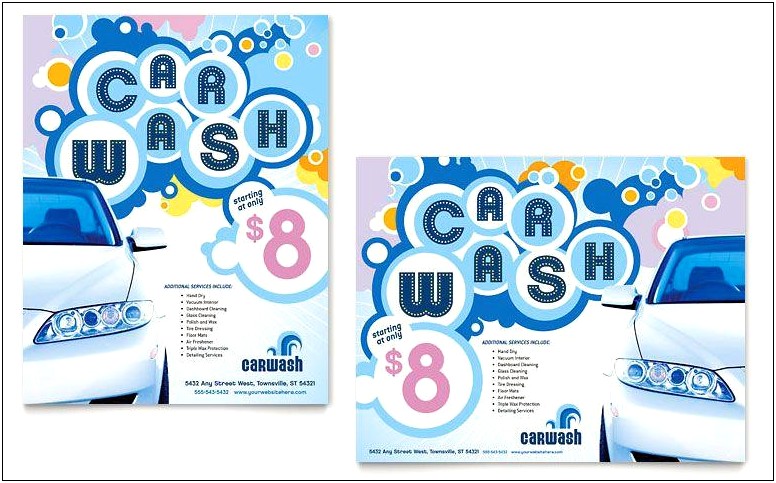 Car Wash Fundraiser Flyer Template Word