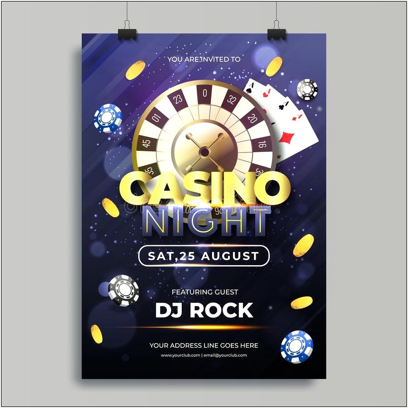 Casino Night Ticket Template Word 2016