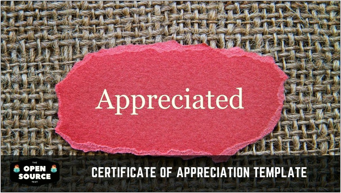 Certificate Of Appreciation Template Word 2010
