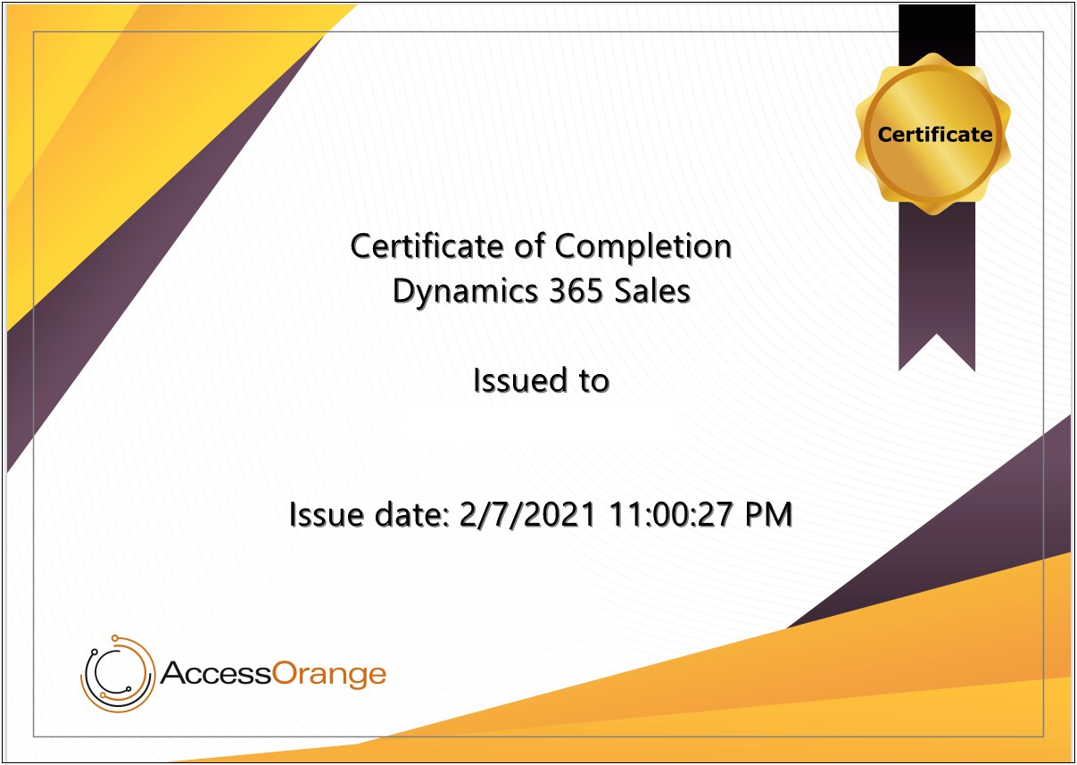 Certificate Of Completion Security Training Word Template