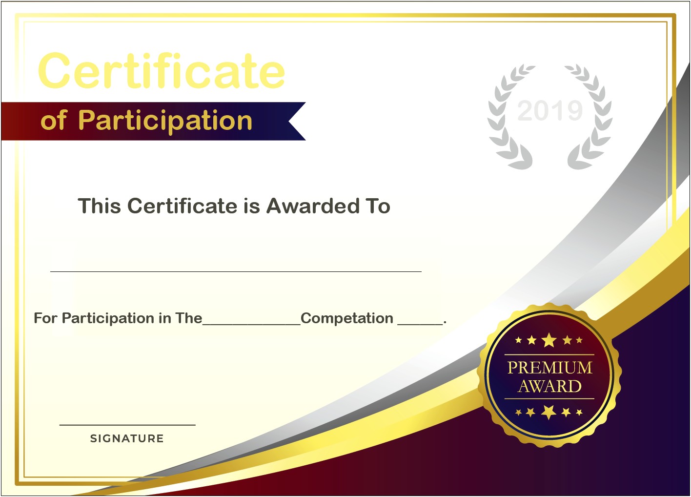 Certificate Of Participation Template Microsoft Word