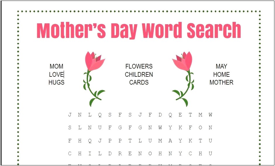 Certificates For Mother's Day Template For Word