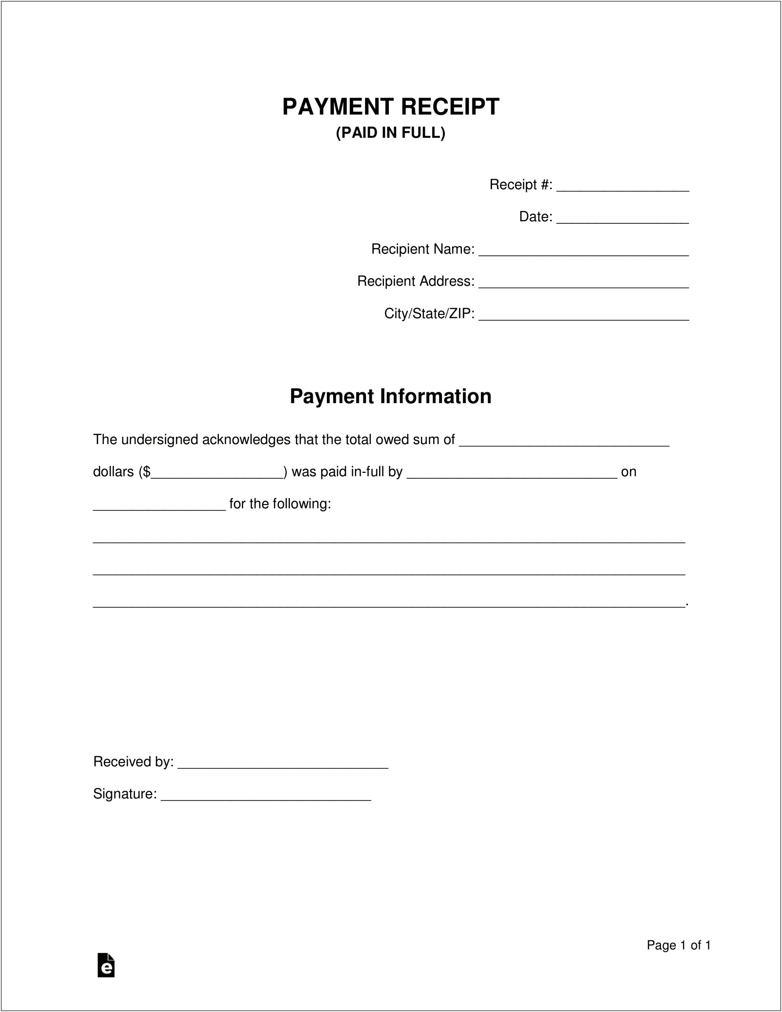 Certified Mail Receipt Template Microsoft Word