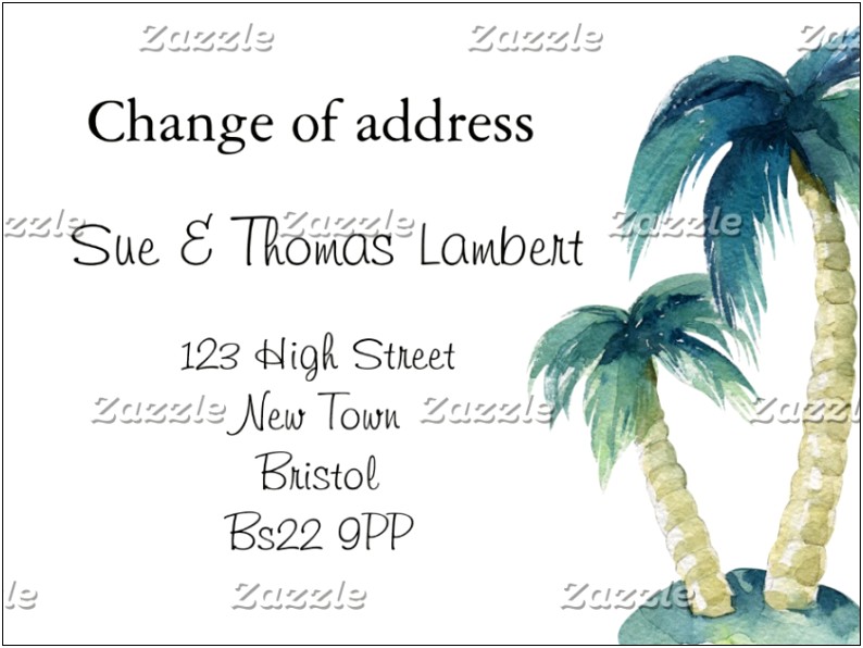 Change Of Address Cards Template Word