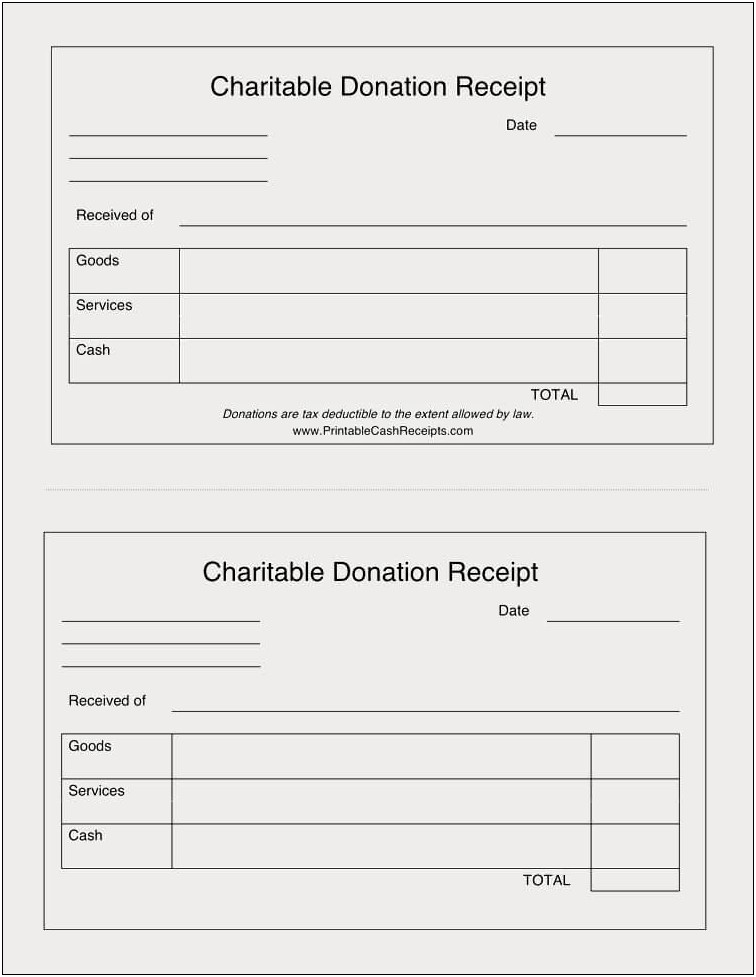Charitable Pledge Invoice Template For Word