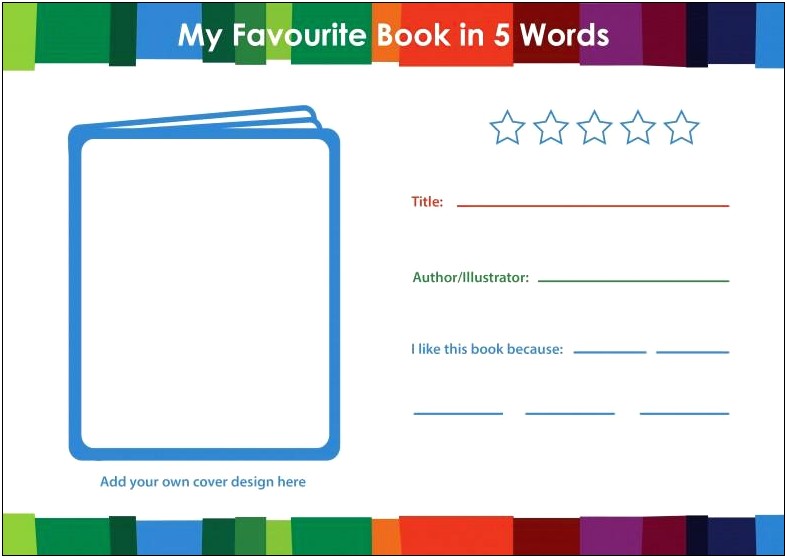 Children's Picture Book Template For Word