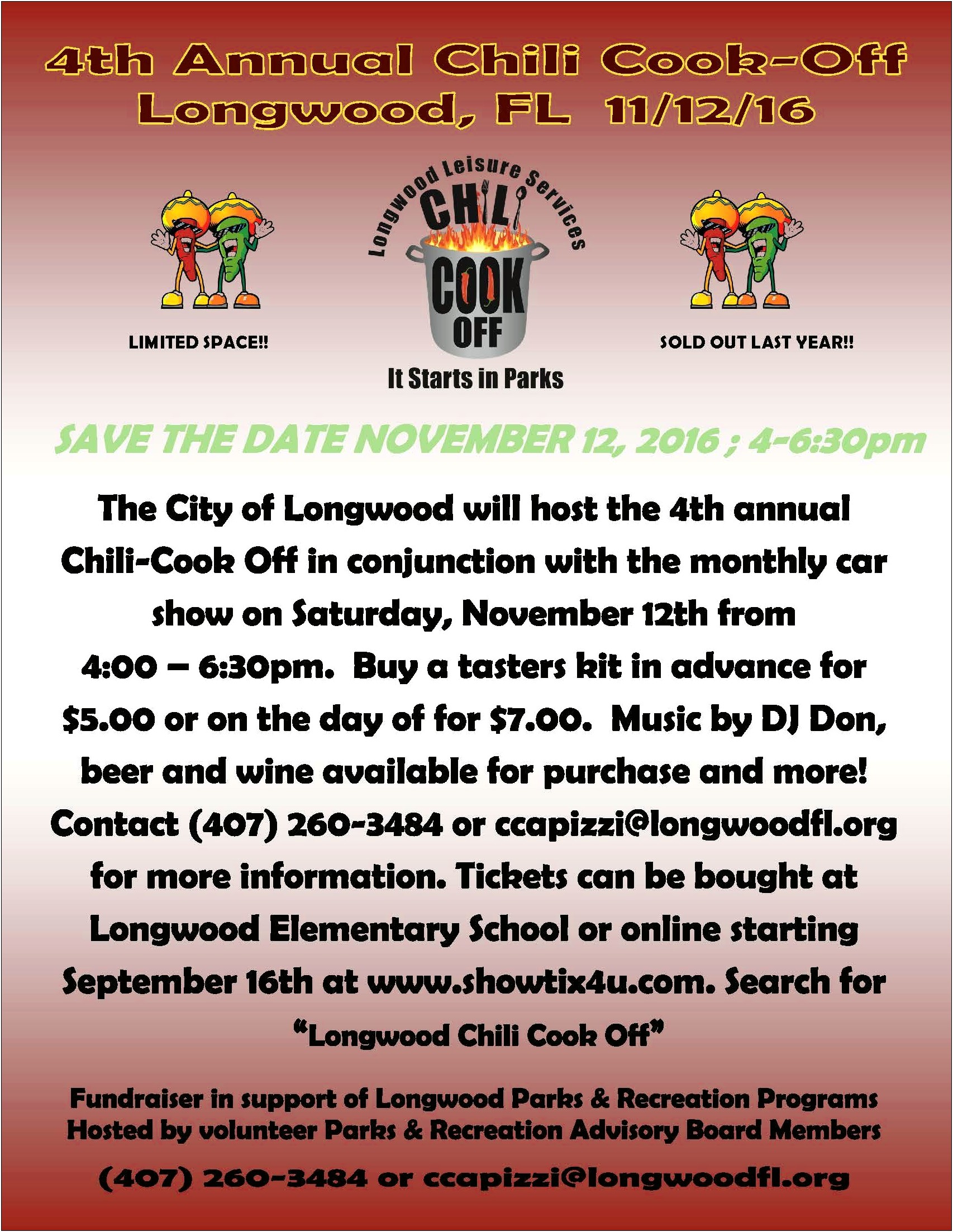 Chili Cook Off Flyer Word Template