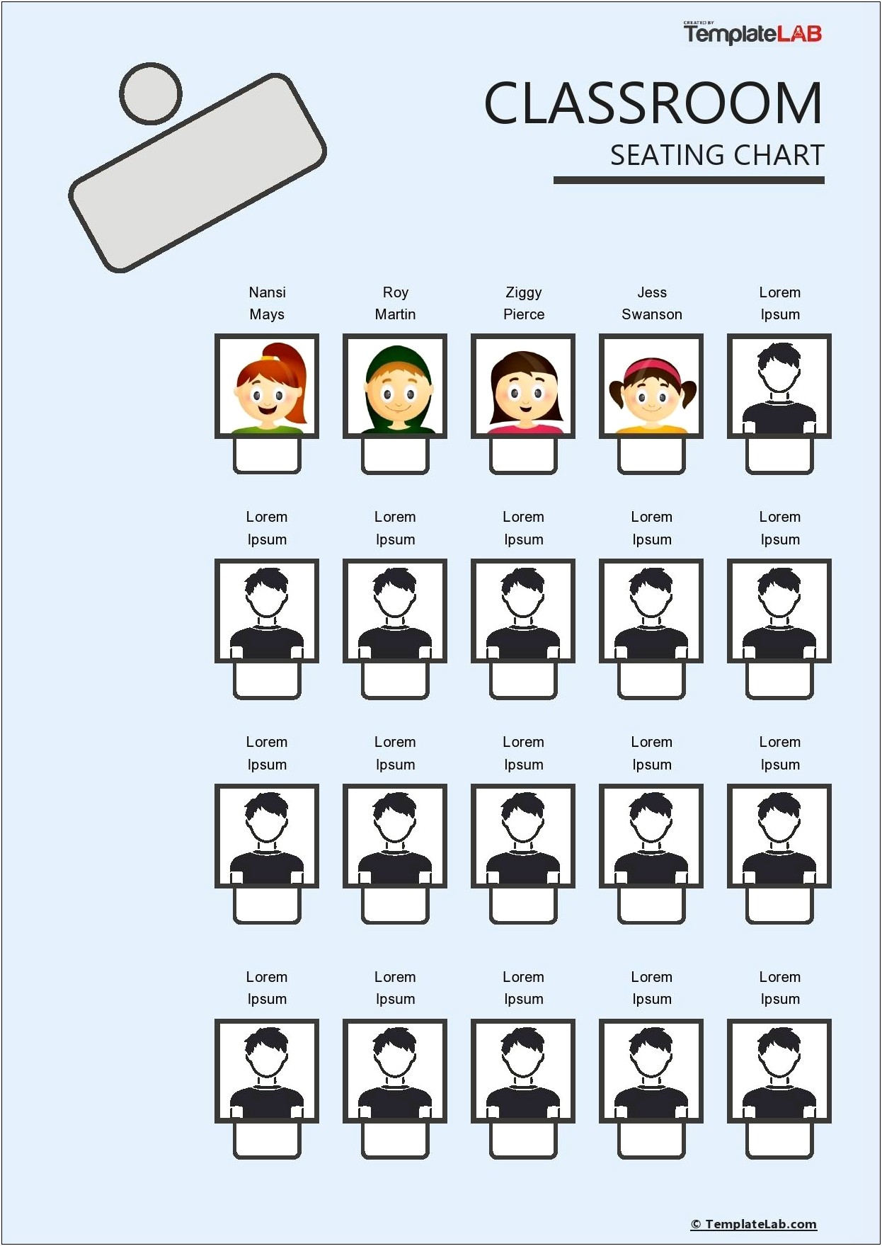 Classroom Seating Chart Template Word Doc