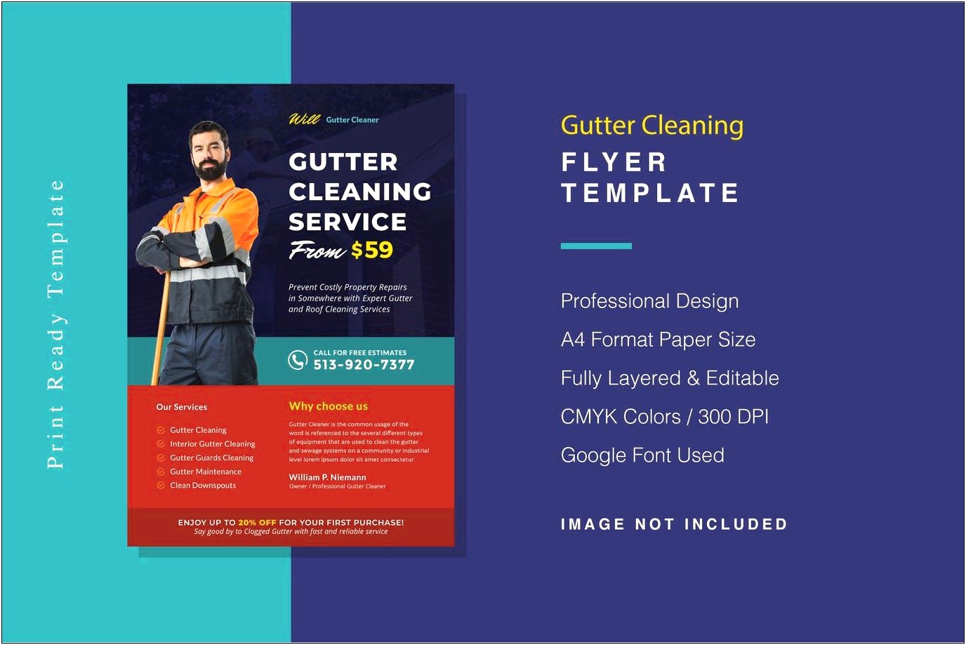 Clean Up Gutters Leaf Removal Flyer Templates Word