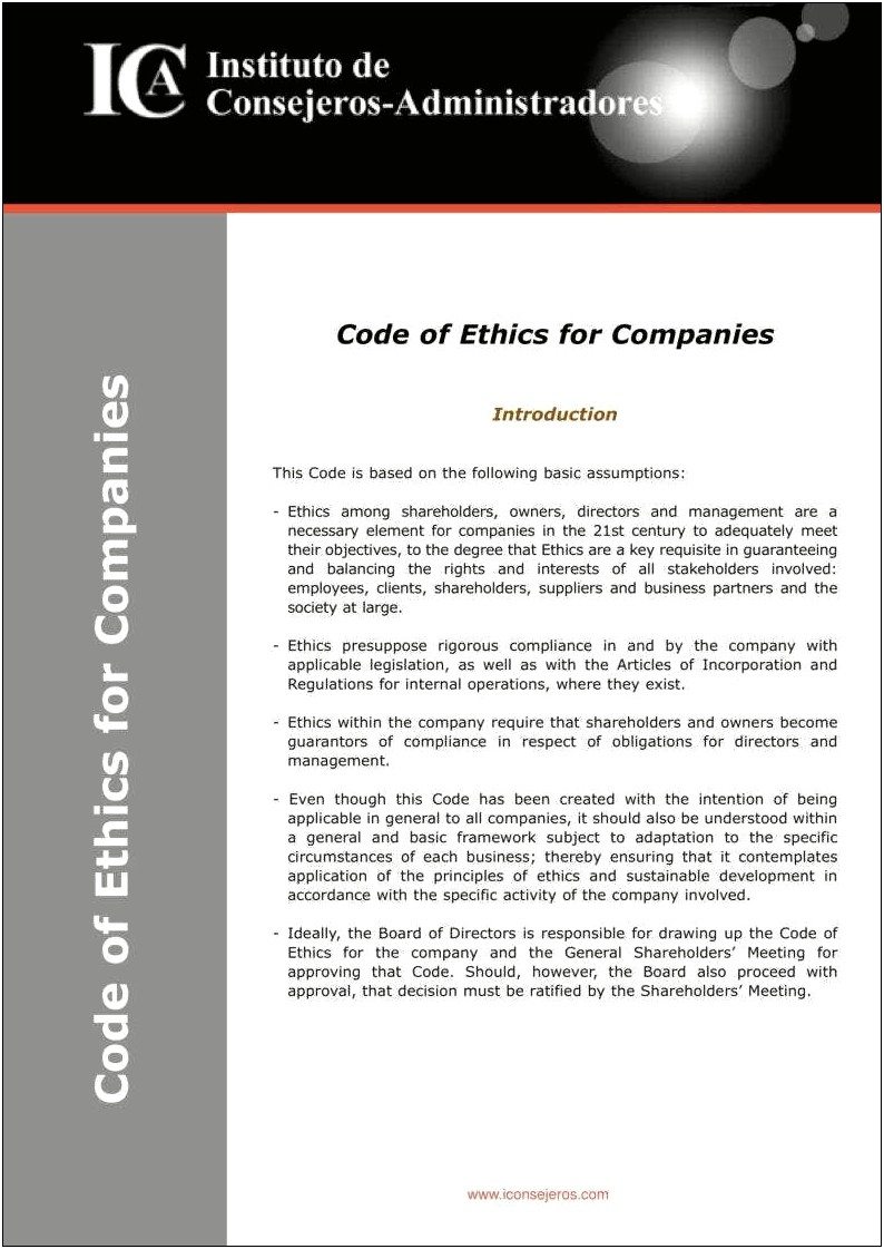 Code Of Conduct Template Word Uk