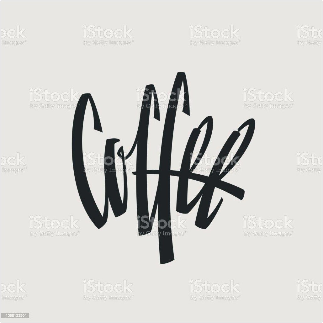 Coffee Word Template Black And White