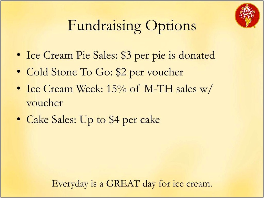 Cold Stone Fundraiser Flyer Templates In Word