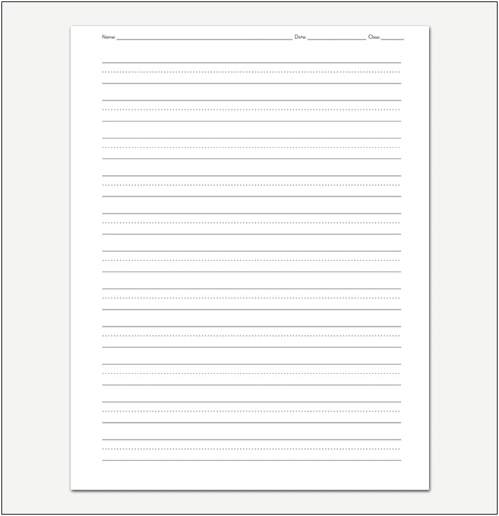 College Ruled Lined Paper Template Microsoft Word