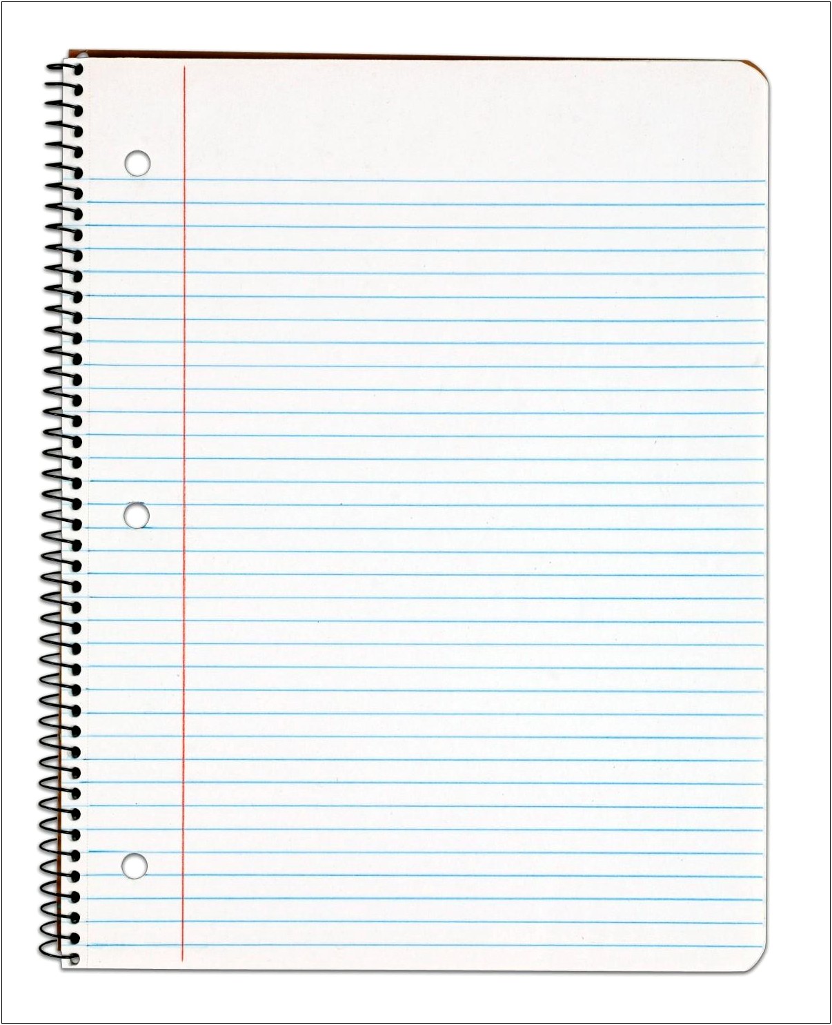 College Ruled Notebook Paper Template For Word