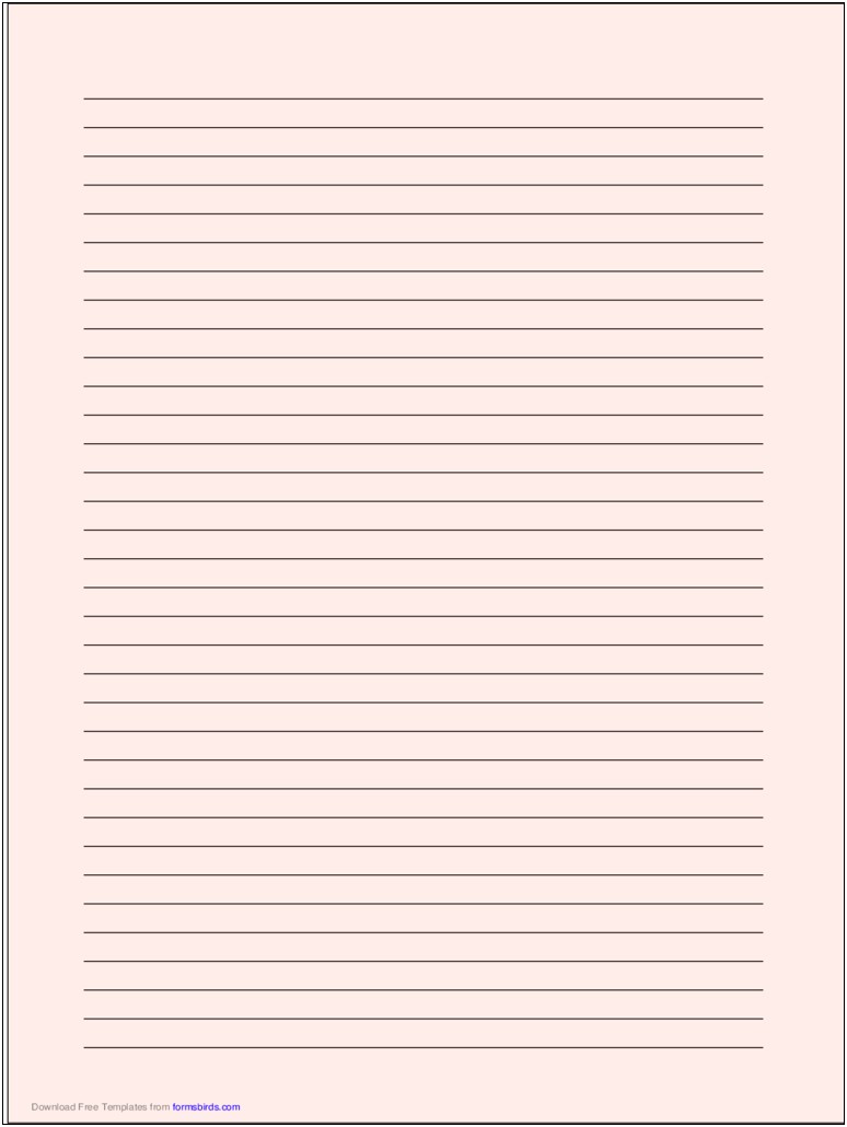 College Ruled Paper Template For Word