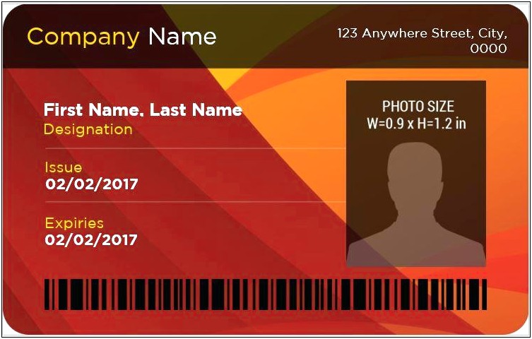 Company Id Template Word Front And Back