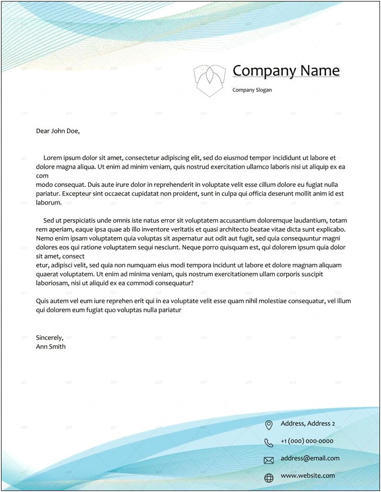 Company Letterhead Docx Template Microsoft Word