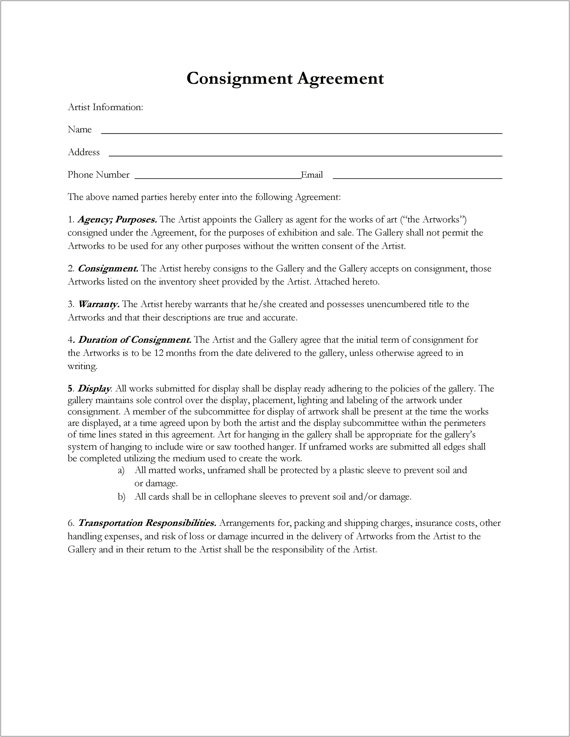 Consignment Inventory Form Templates Microsoft Word