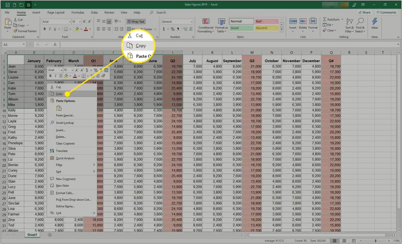 Copy Excel Data To Word Template