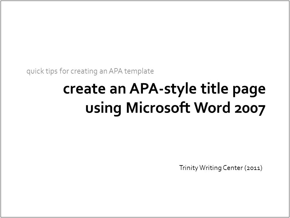 Cover Page For Microsoft Word 2007 Template