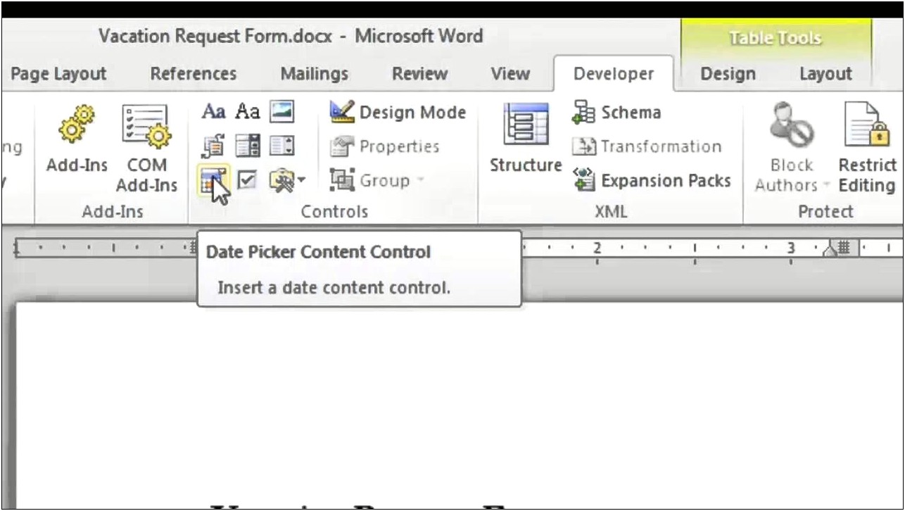 Create A Form Template In Word 2013