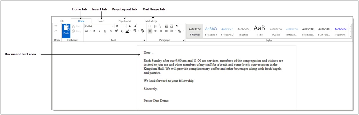 Create A Mail Merge Letter Template In Word