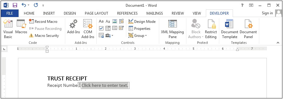 Create Template In Word 2010 With Fields