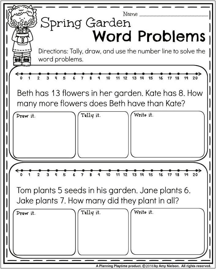 Create Your Own Word Problem Template