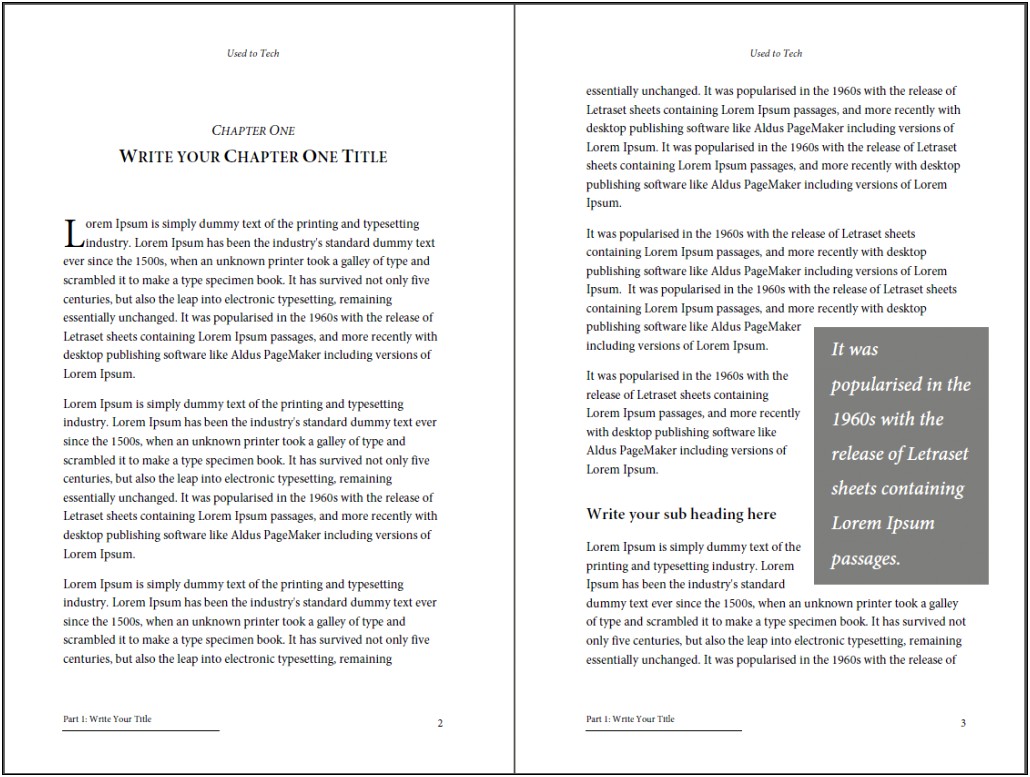 Creating A Book Template In Word
