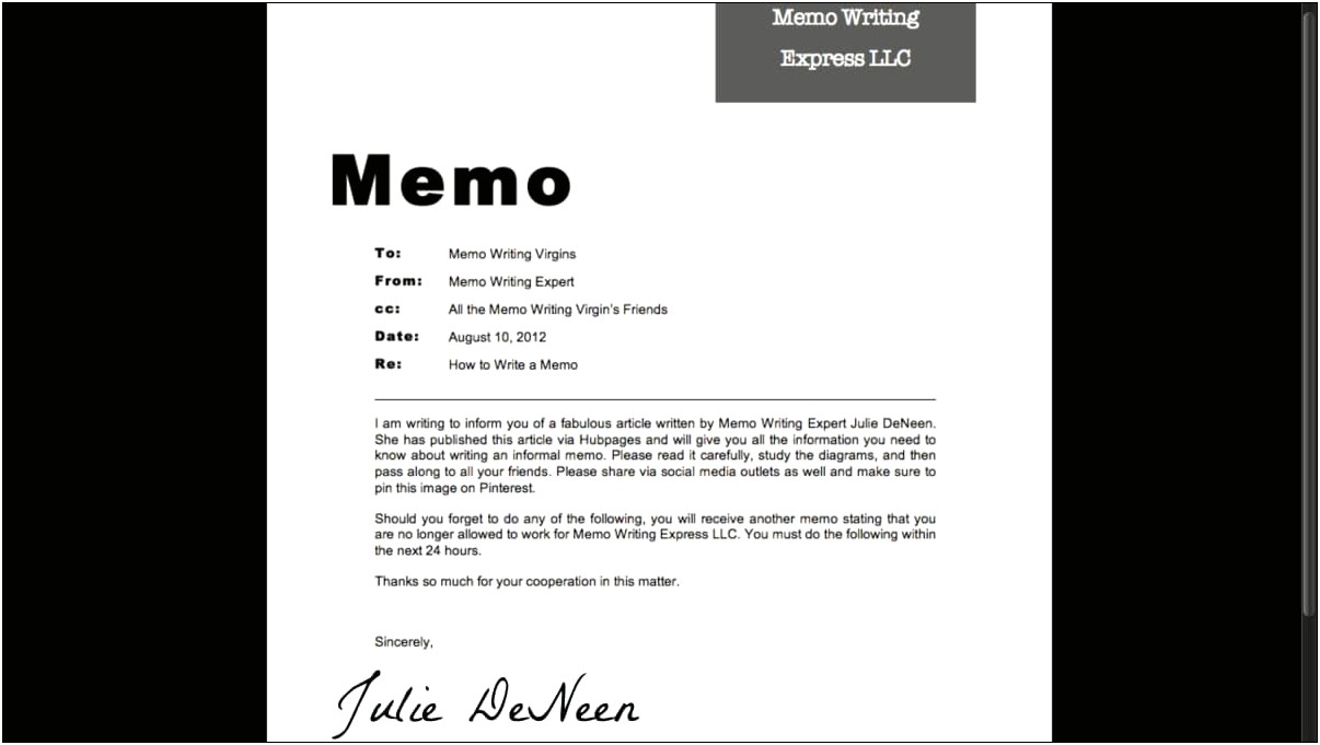 Creating A Memo In Template In Word
