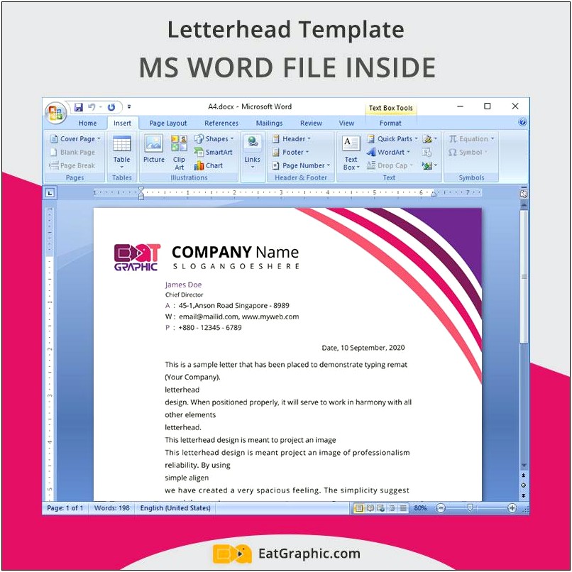Creating A Pos Letterhead Template In Word