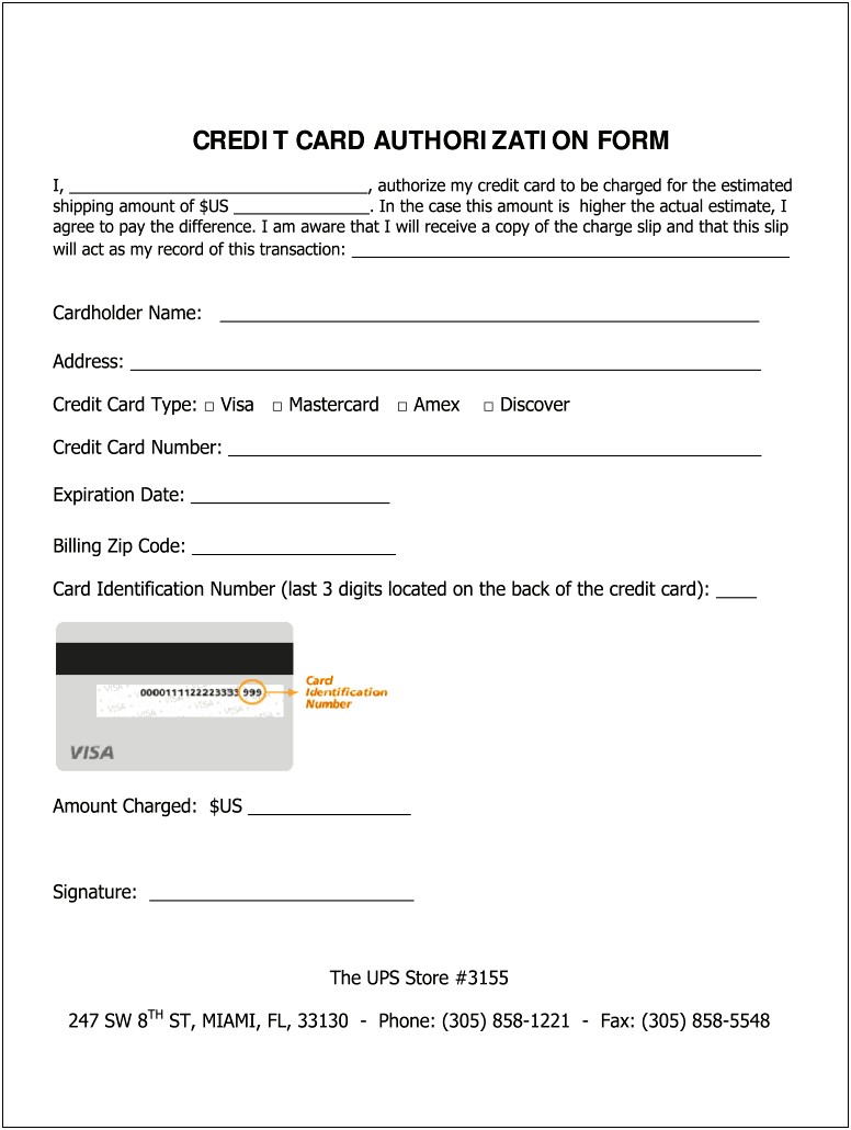 Credit Report Authorization Form Template Word