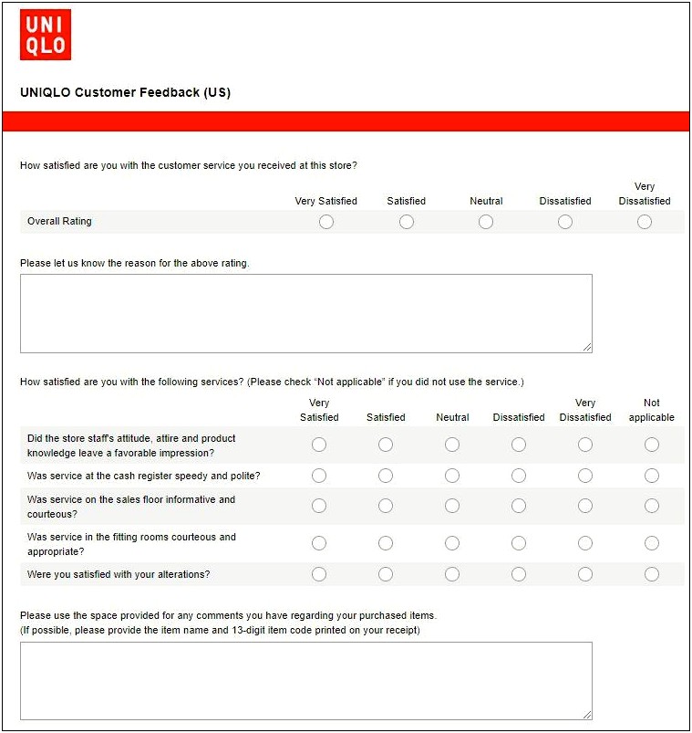 Customer Satisfaction Survey Template In Word