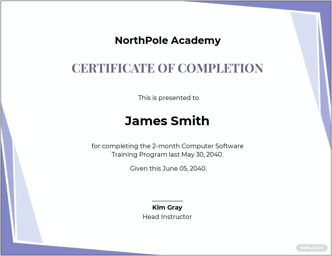 Customizable Training Certificate Templates For Word