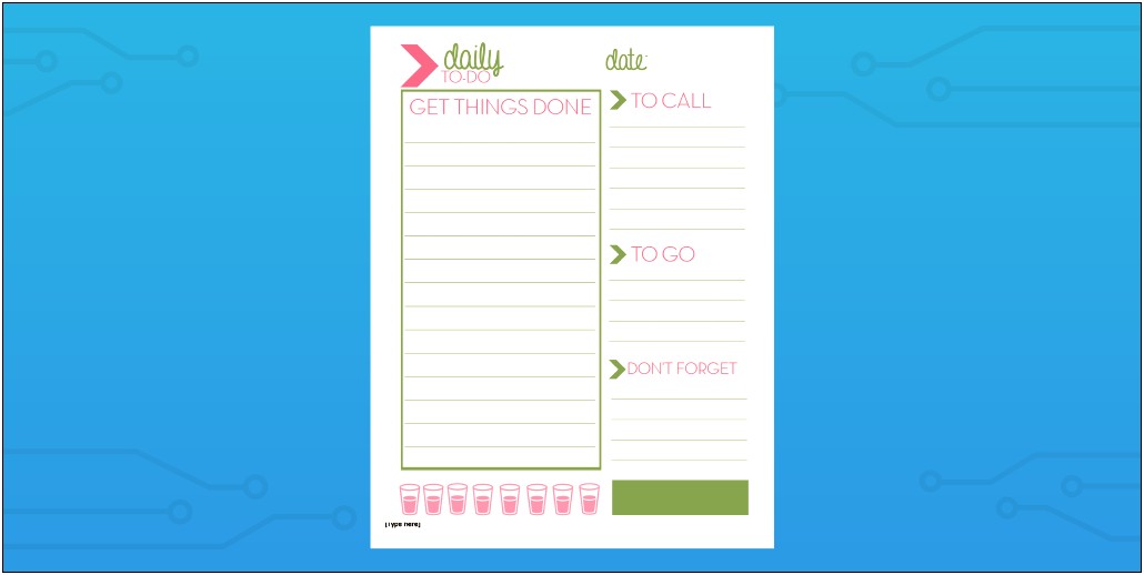 Cute To Do List Template For Word
