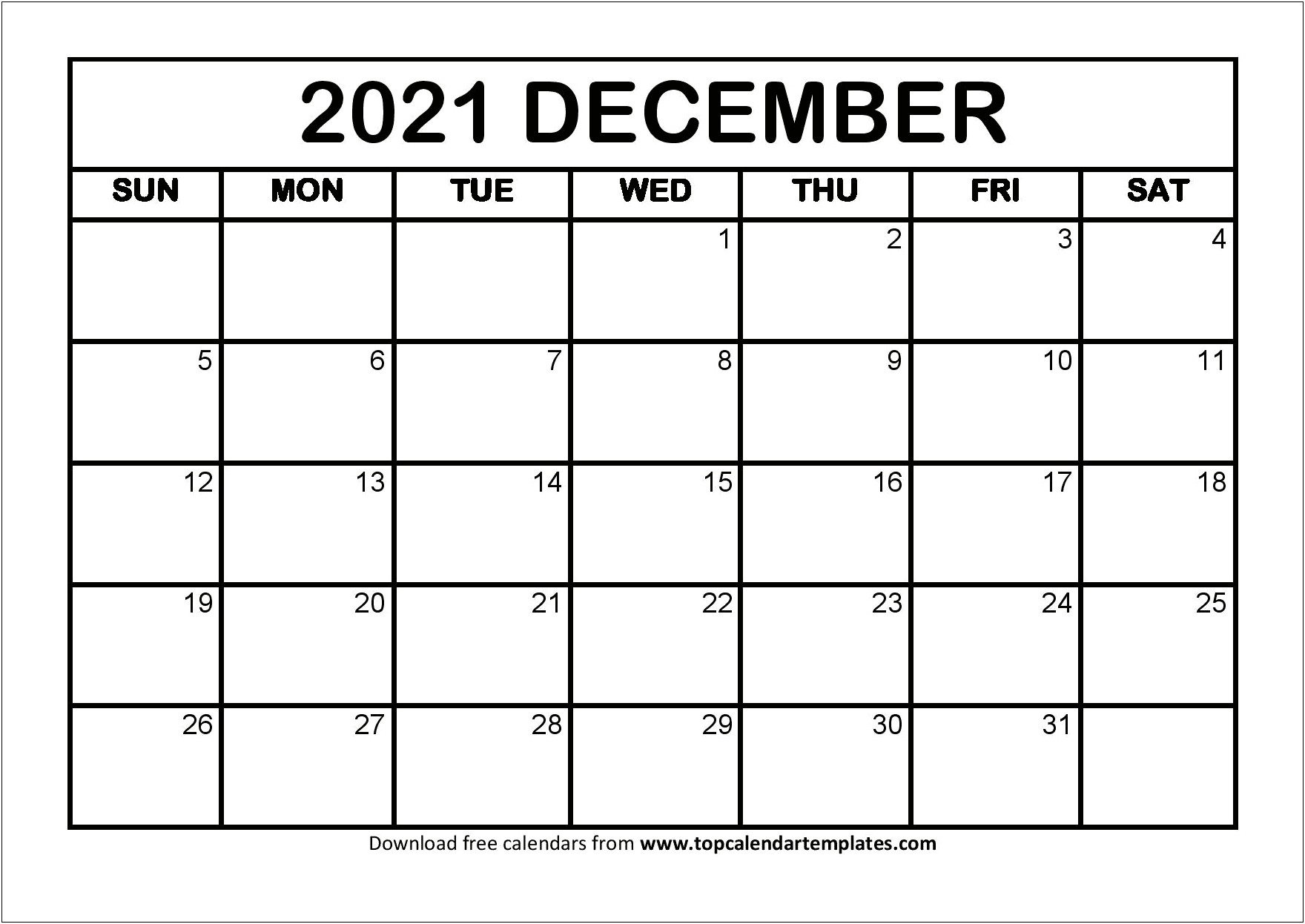December 2017 Calendar Template For Word