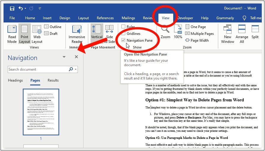 Delete A Page In Word Template