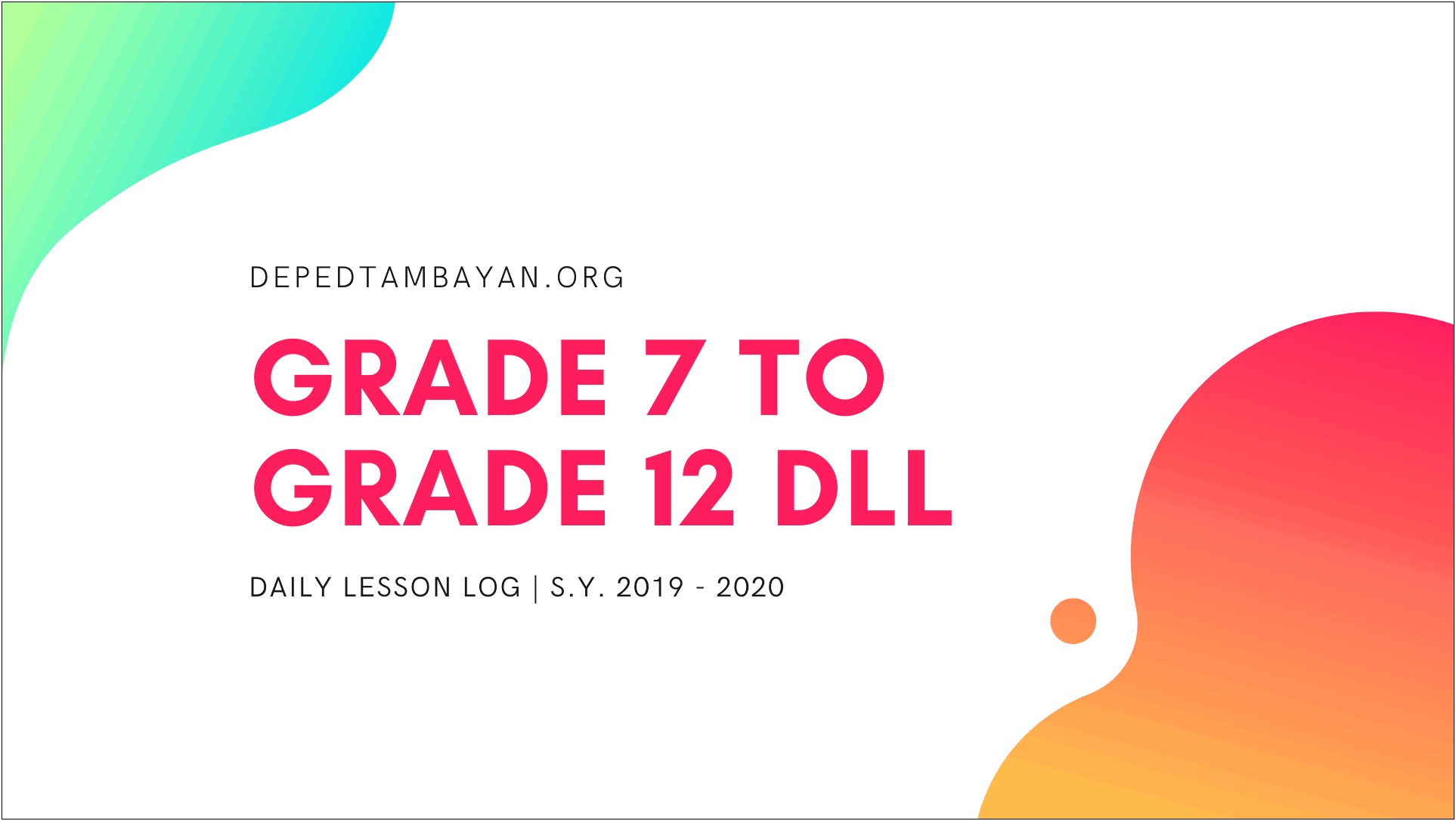 Deped Daily Lesson Log Template Word
