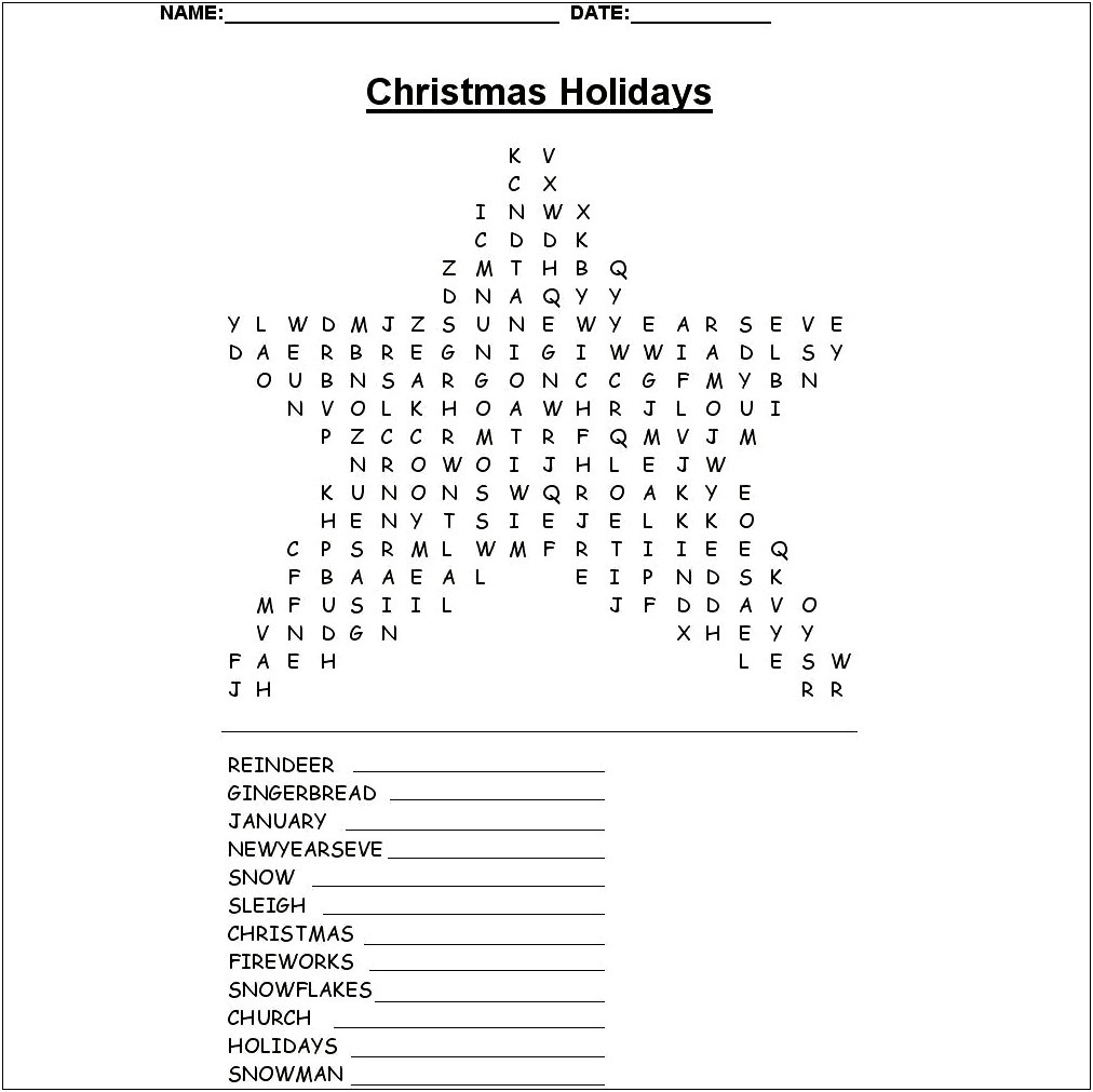 Design Your Own Word Search Template
