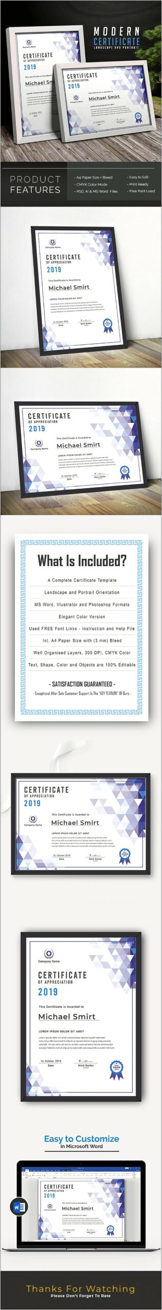 Does Microsoft Word Have A Certificate Template