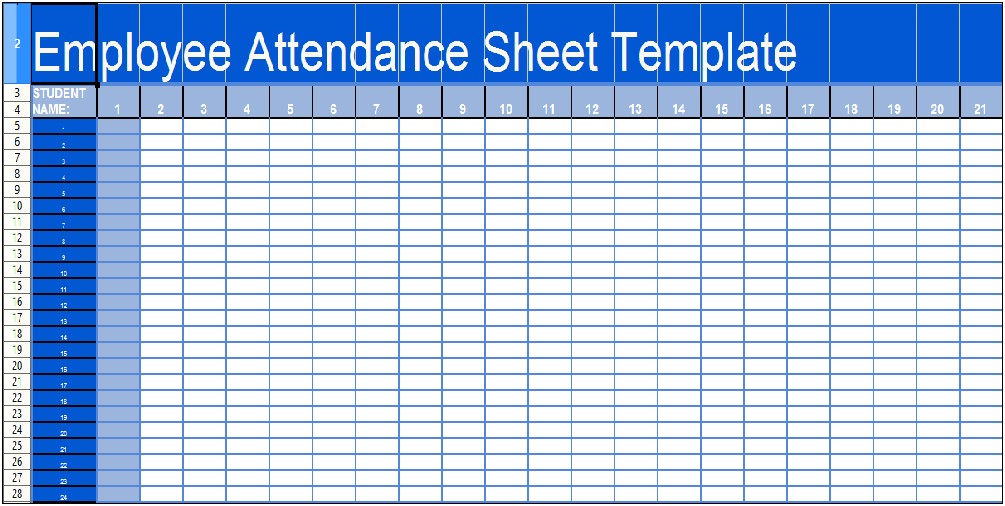 Does Microsoft Word Have An Attendance Sheet Template