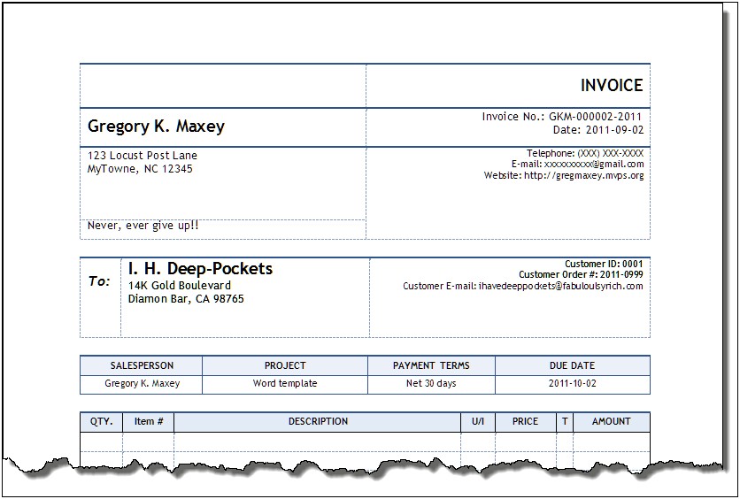 Does Microsoft Word Have Invoice Template