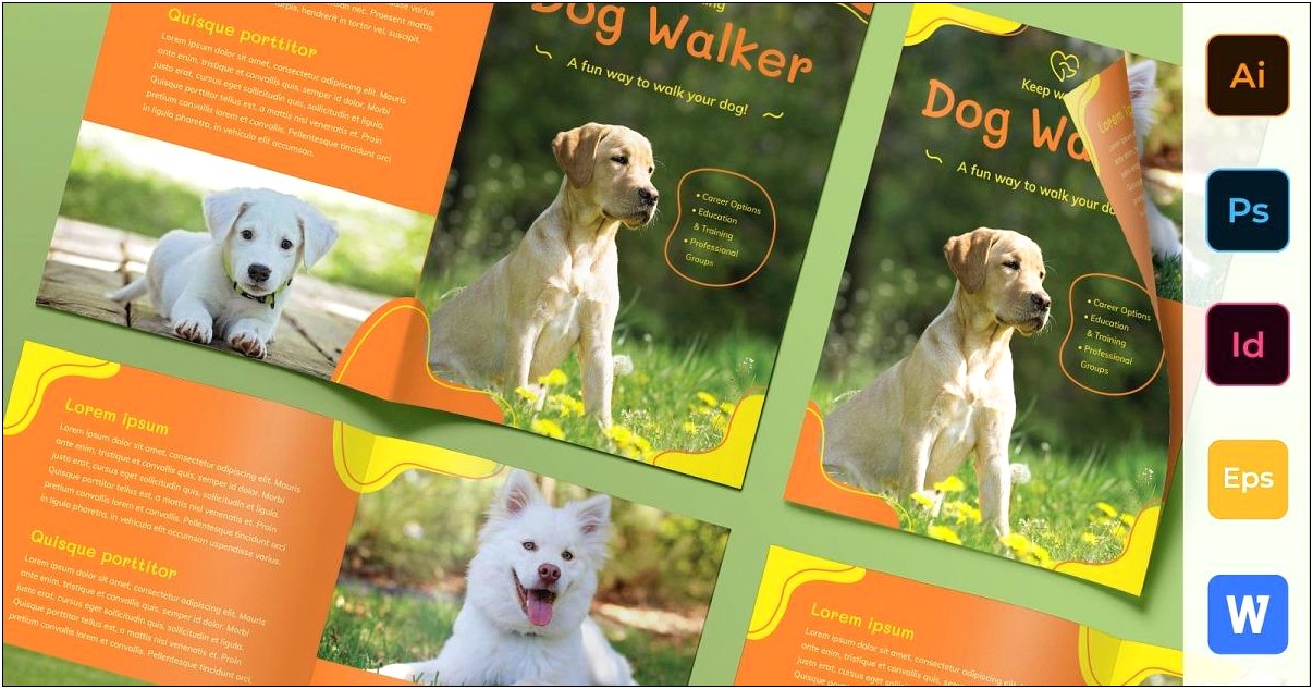 Dog Walking Flyer Template Microsoft Word