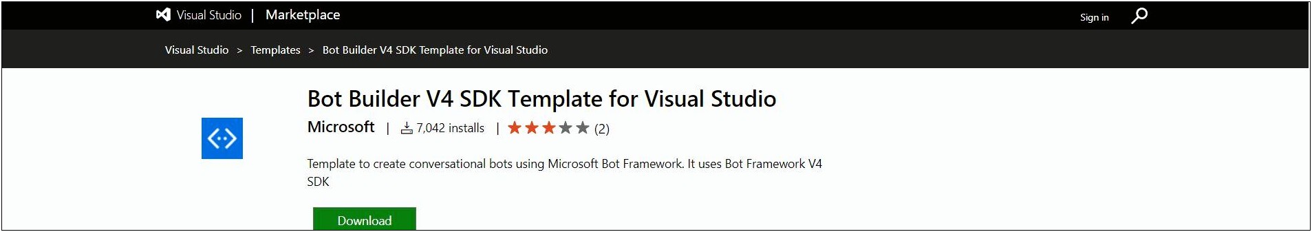 Download Bot Template For Visual Studio