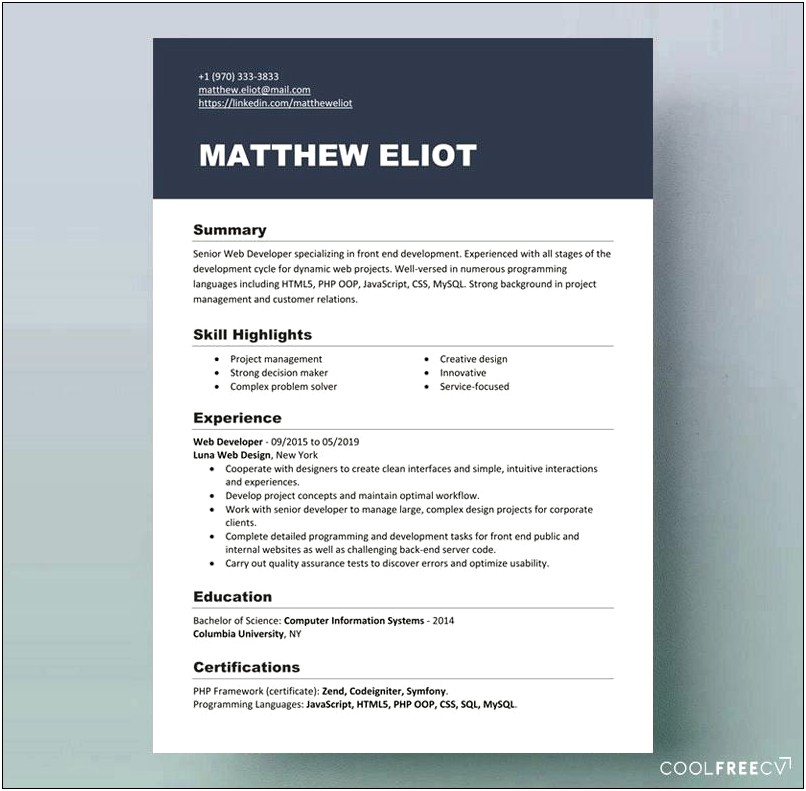 Download Cv Templates In Word Format