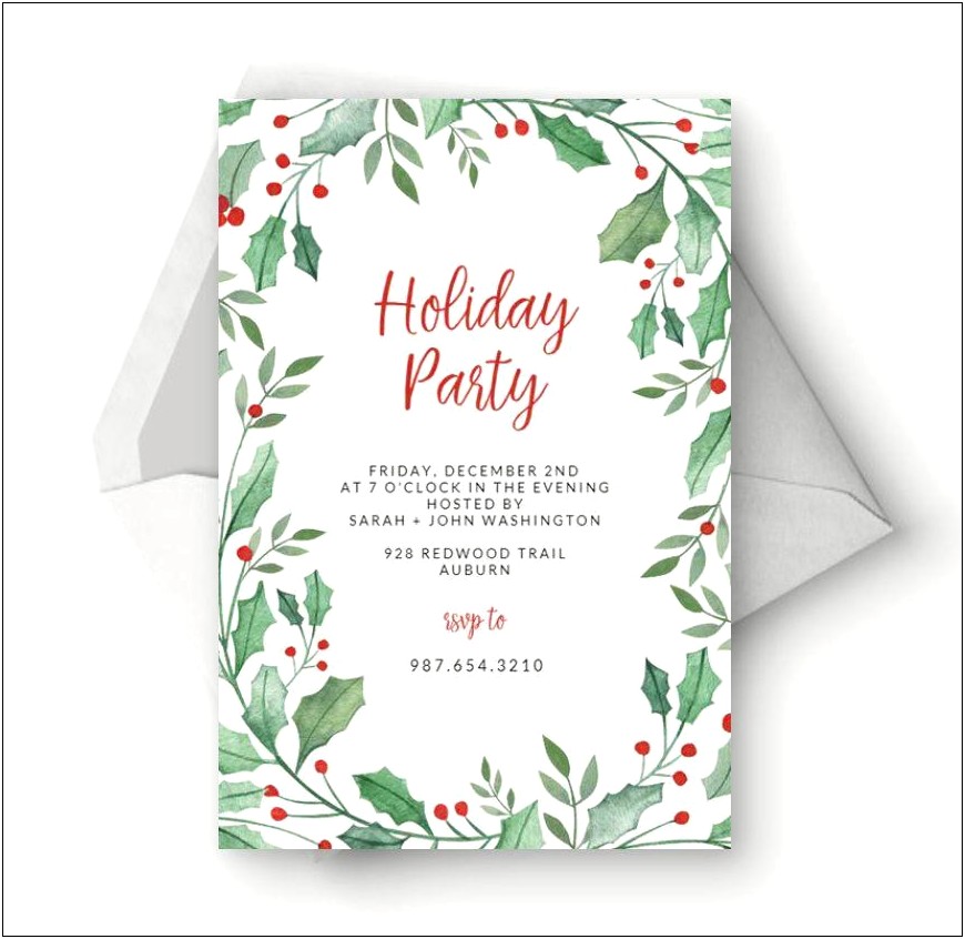 Download Electronic Holiday Invite Template Online