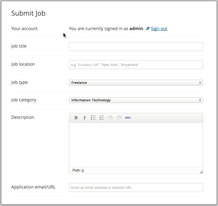 Download Employment Application Form Template Wordpress