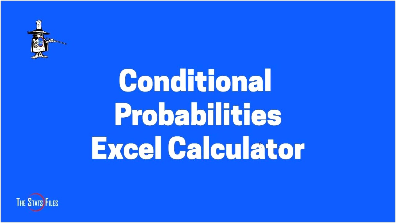 Download Excel Template For Conditional Probability