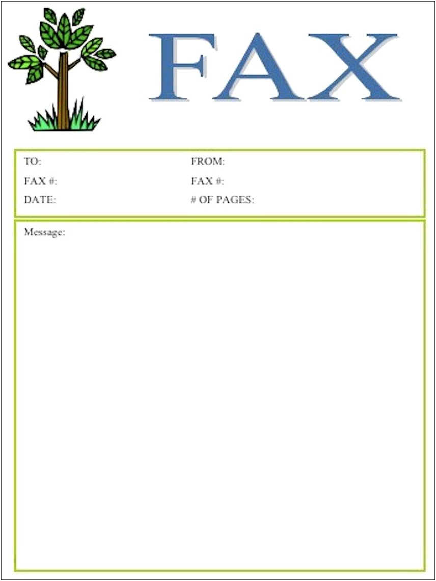 Download Fax Template For Microsoft Word 2007